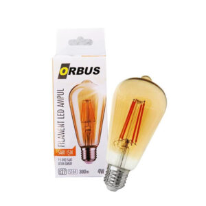 Orbus 4WATT AMBER RUSTİK ARMUT AMPUL E27 DUY